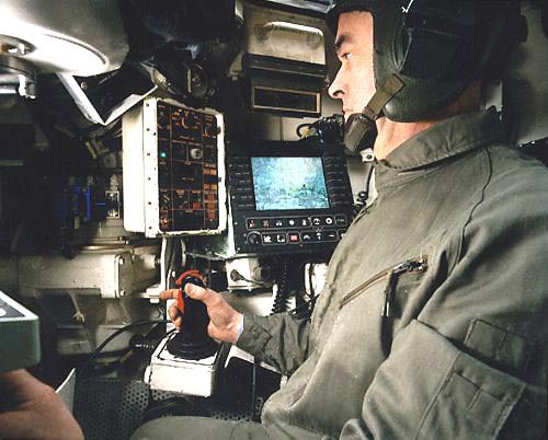 The interior of the VBCI Wheeled Infantry Fighting Vehicle